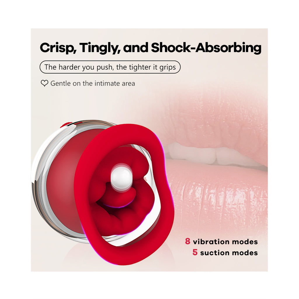 Mouth tongue licking sucking device