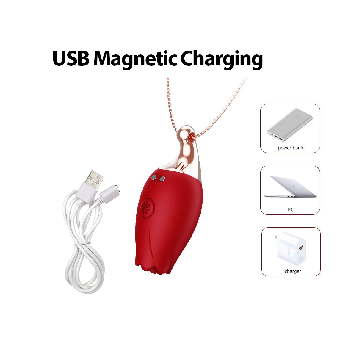 Rose necklace vibrator