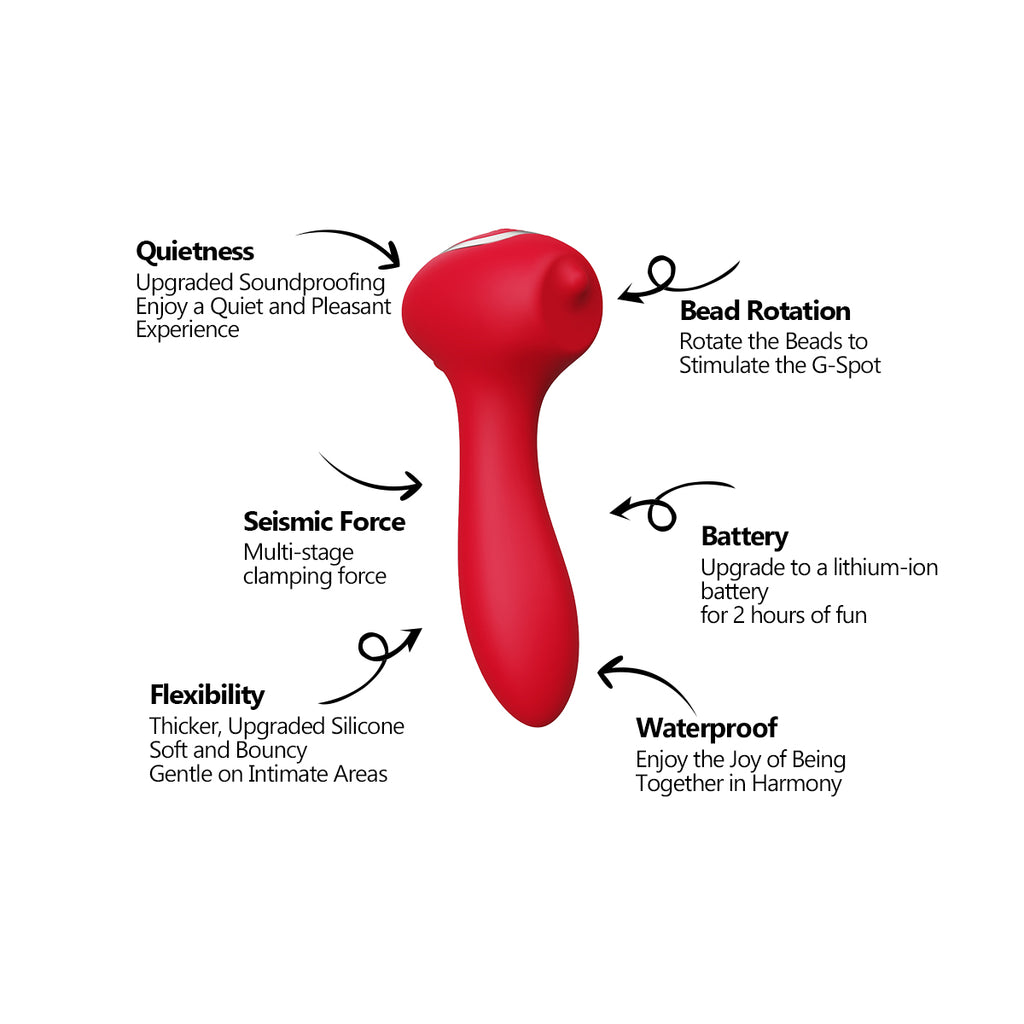 Rotating ball vibrator-cane Rose