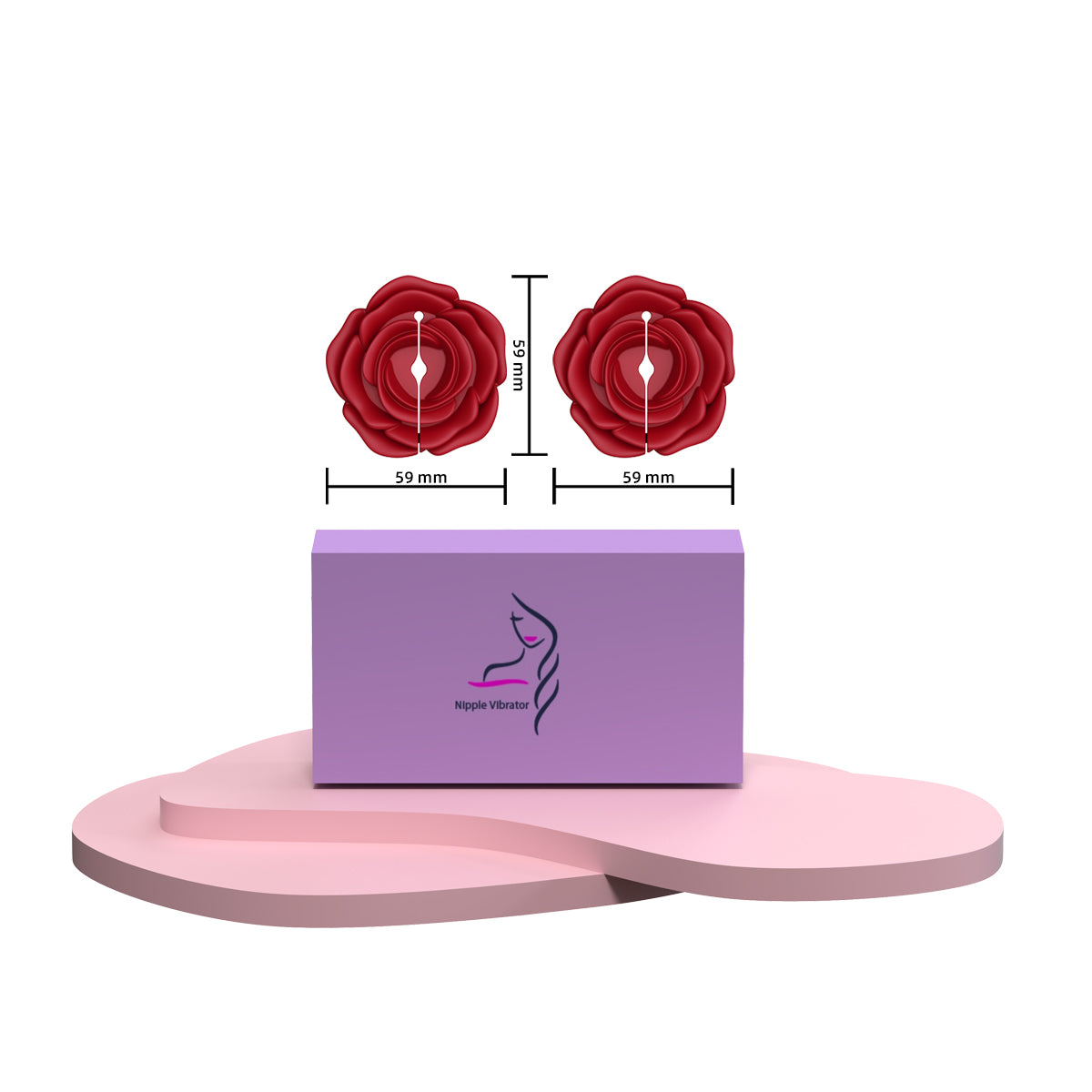 Rose milk clip vibrator - remote control version